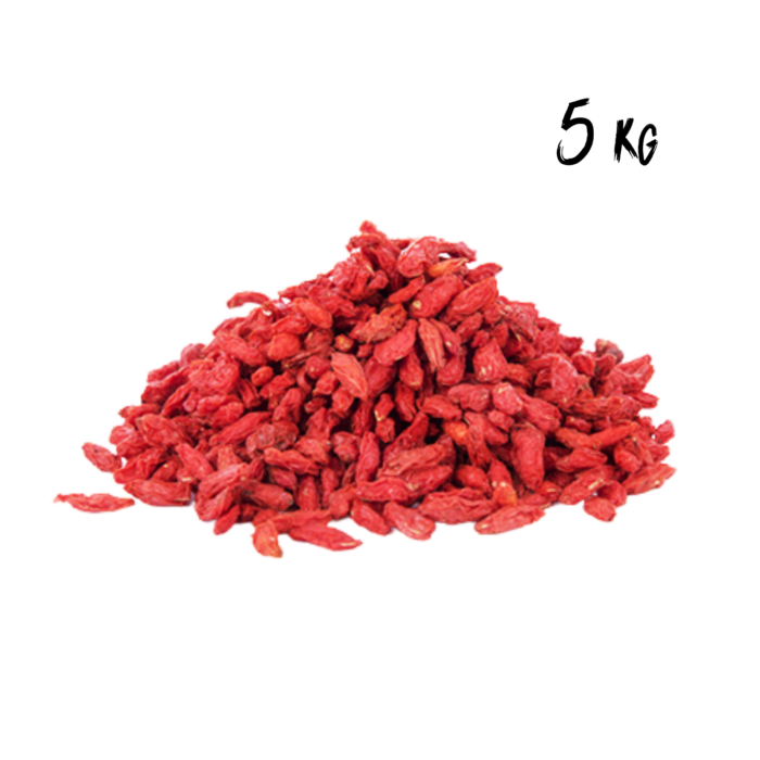 Baies de Goji Bio Vrac 5 kg : Superfood en vrac pour une alimentation saine. Optez pour la qualité et la saveur naturelle des baies de goji, votre allié bien-être au quotidien.