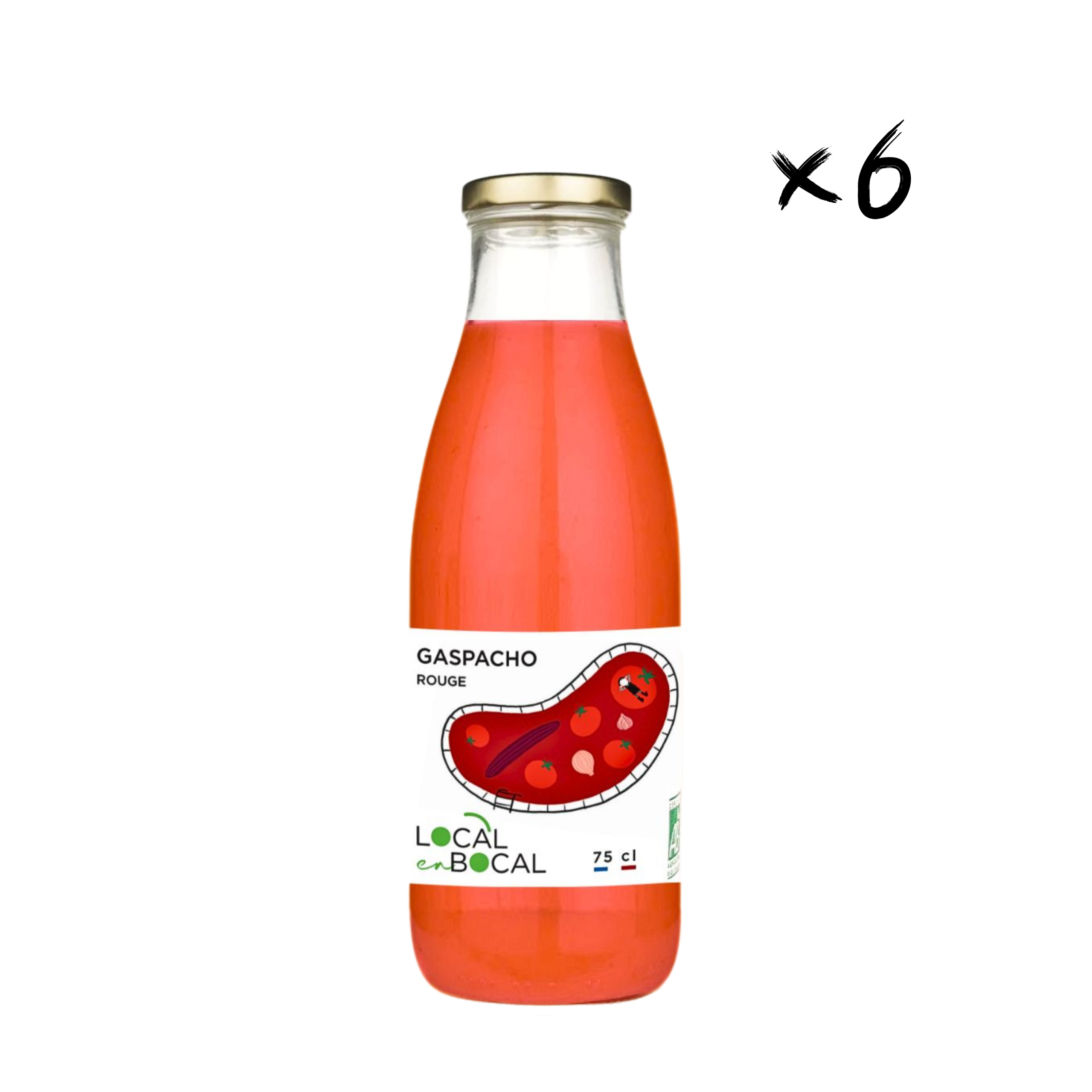 Un Gaspacho Rouge Bio sans poivrons, alliant fraîcheur du concombre et douceur de la tomate ancienne. Des tomates et concombres de Provence pour une recette rafraîchissante et artisanale. Produit incontournable de l'été, osez notre gaspacho sans poivron pour une meilleure digestion!