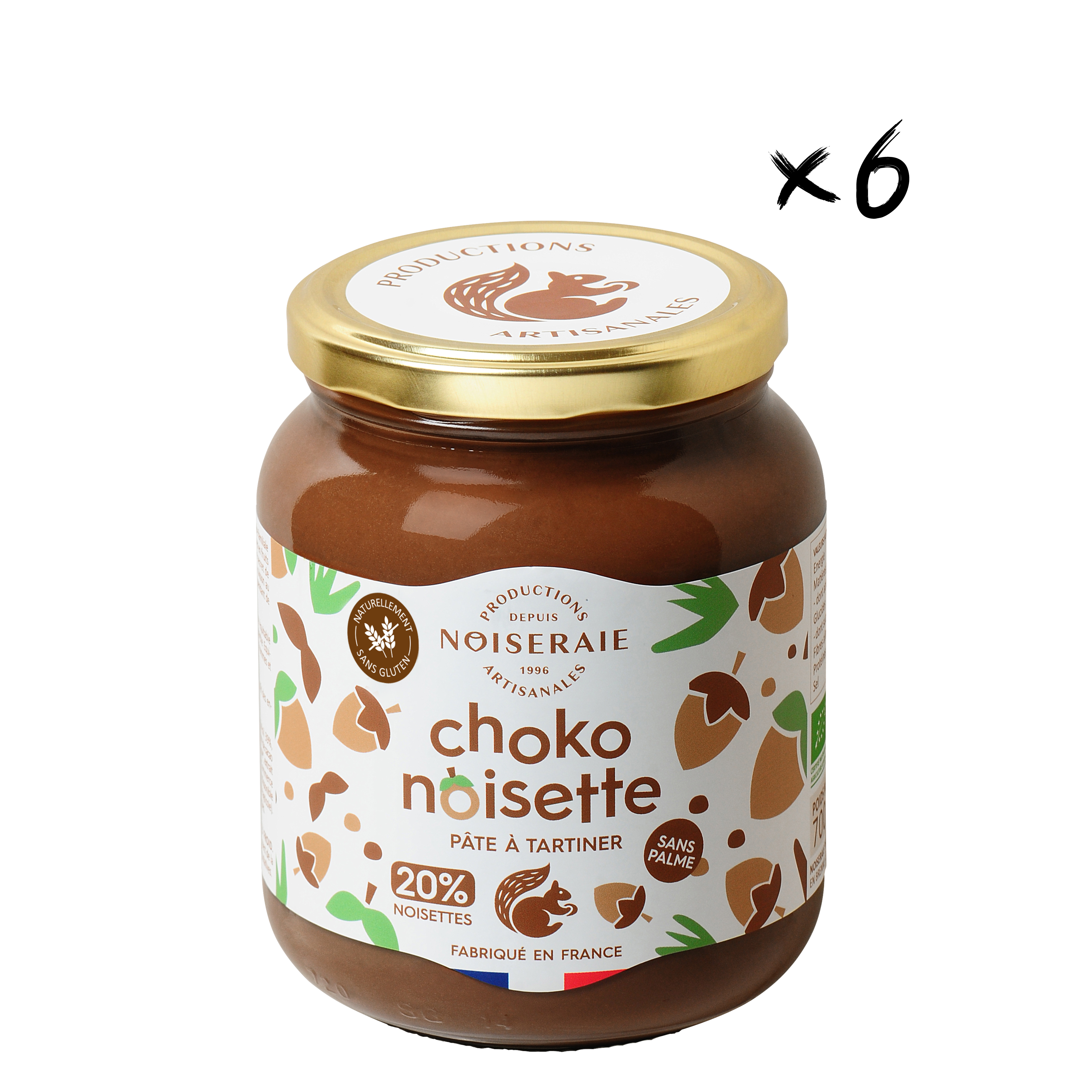 CHOKO Noisettes 20% sans huile de palme Bio 700g