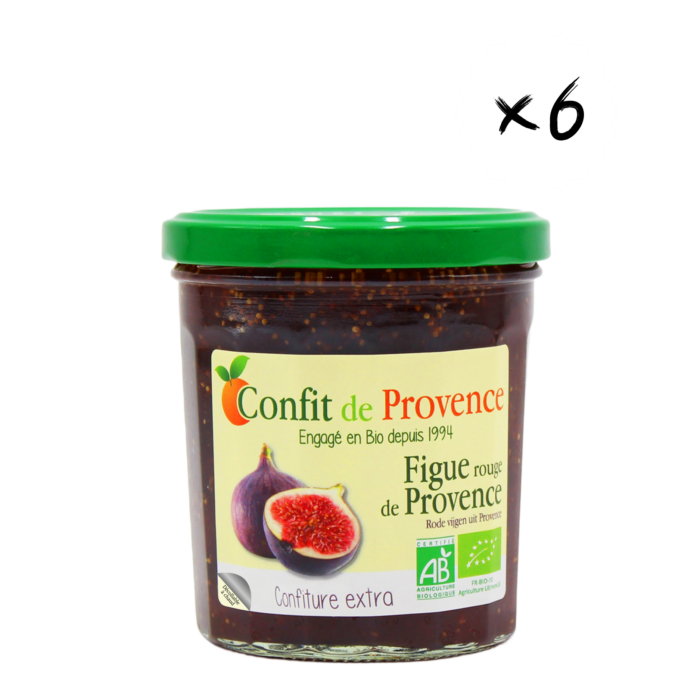 Confiture Extra Figue rouge de Provence Bio 370g x6