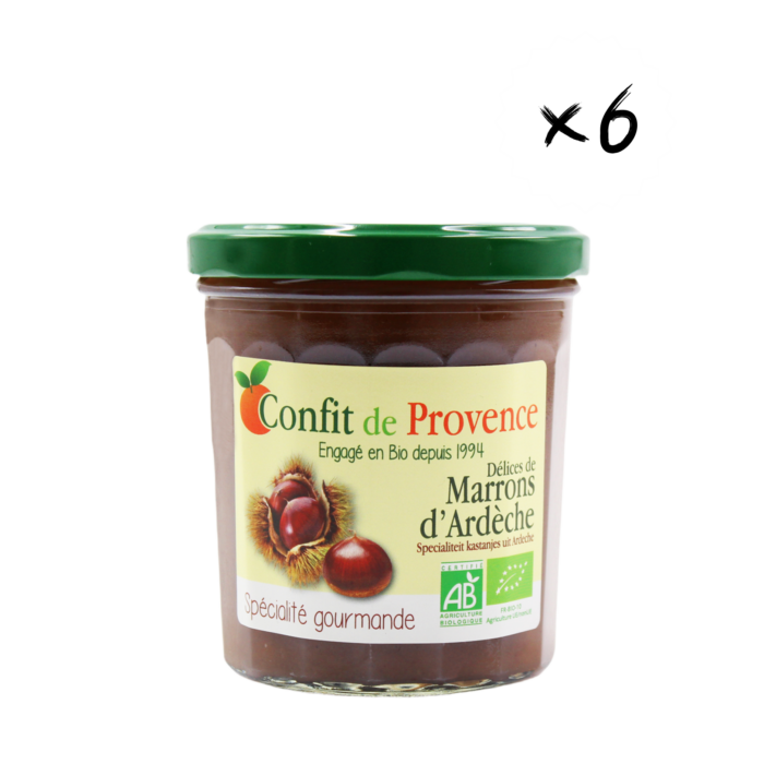 Confiture Gourmande Délices de marrons d'Ardèche Bio 370g x6