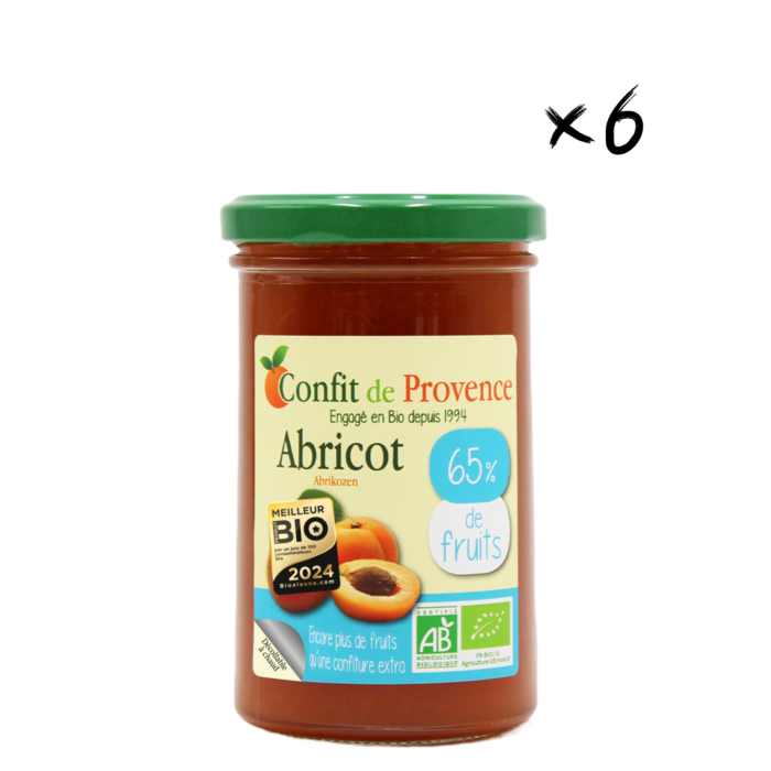 Préparation de Fruits 65% de Fruits Bio - Abricot 300g x6