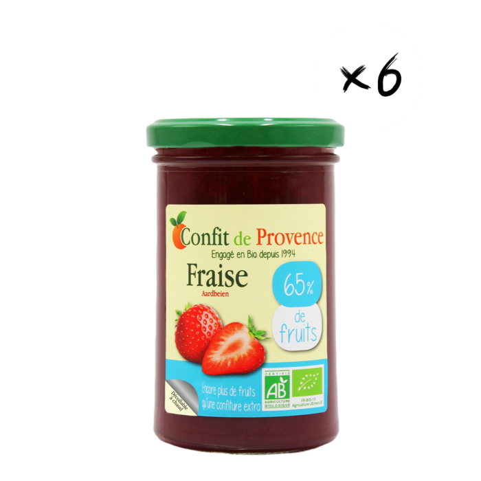 Préparation de Fruits 65% de Fruits Bio - Fraise 300g x6