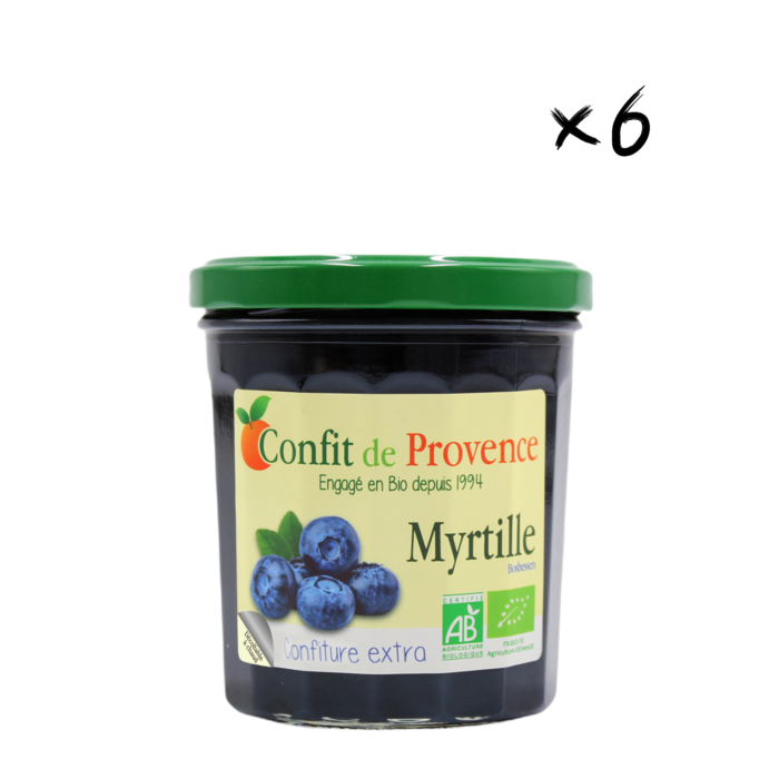 Confiture Extra Myrtille Bio 370g x6