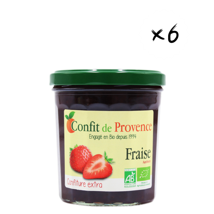 Confiture Extra Fraise Bio 370g x6