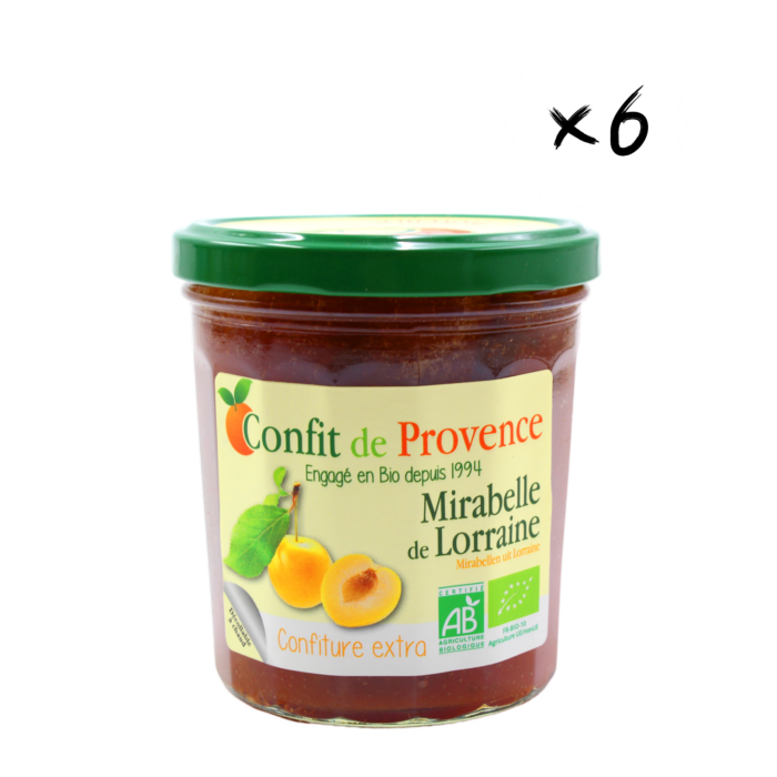 Confiture Extra Mirabelle de Lorraine Bio 370g x6