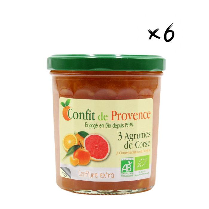 Confiture Extra 3 Agrumes de Corse Bio 350g x6