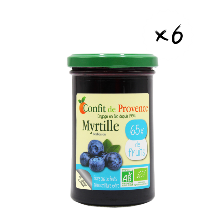 Préparation de Fruits 65% de Fruits Bio - Myrtille 300g x6