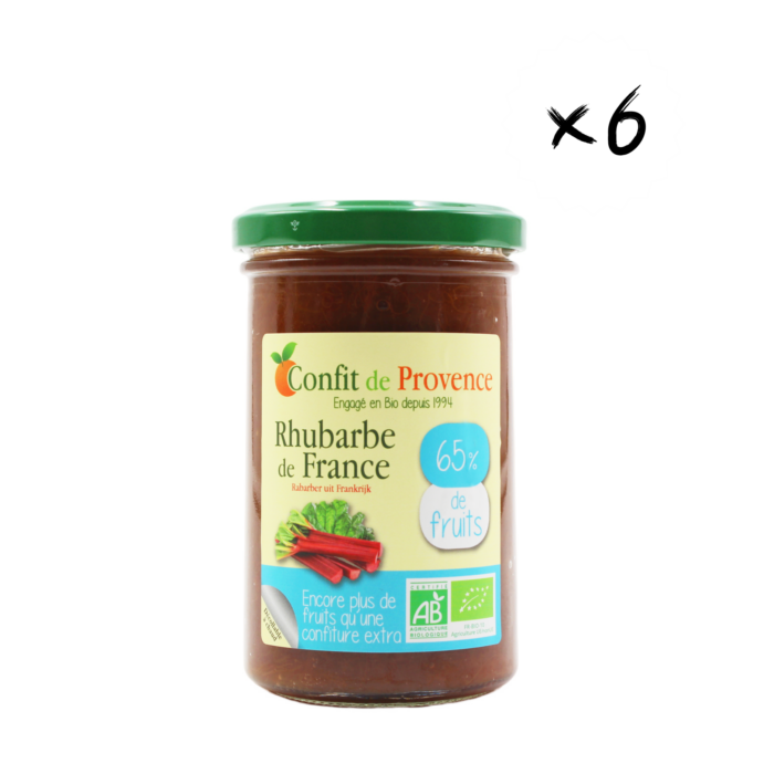 Préparation de Fruits 65% de Fruits Bio - Rhubarbe 300g x6