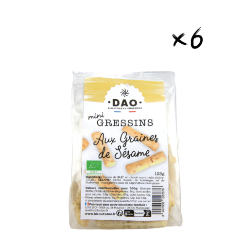 Mini Gressins Sésame BIO sachets ***DATE COURTE 08/04/2026***