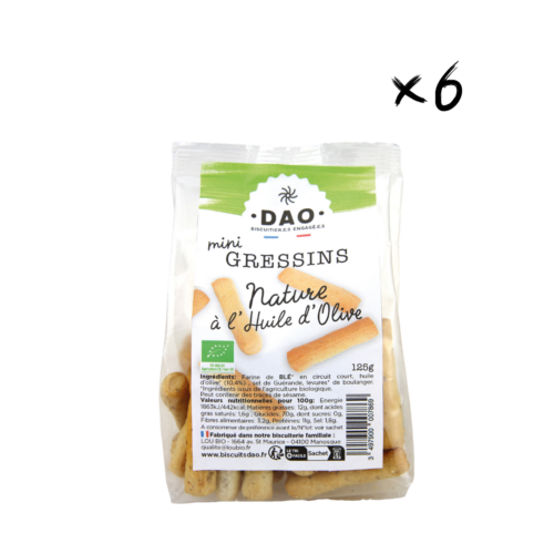 Mini Gressins nature BIO sachets 100G DDM 15/12/26